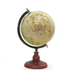 Vintage Antik Tarz Dekoratif Dünya Küresi | Ev Ofis Salon Hediye Amaçlı Şık Globe