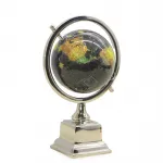 Gümüş Metal Ayaklı Siyah Dünya Küresi: Ev, Ofis ve Çalışma Alanları İçin Estetik Dekorasyon