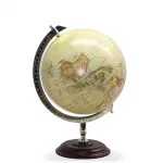 Antik Görünümlü Dekoratif Dünya Küre: Vintage Tarzı Eğitici Masaüstü Obje – 40x30 cm