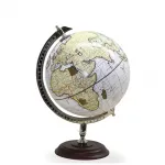 Vintage Antika Görünümlü Dekoratif Dünya Küre | Şık Ev ve Ofis Masaüstü Harita