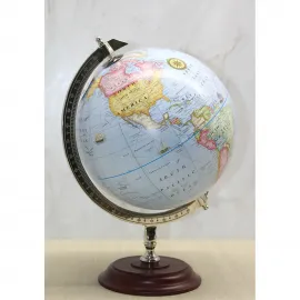 Büyük Boy Vintage Dekoratif Dünya Küresi: Ev ve Ofis İçin Şık Masaüstü Coğrafi Harita