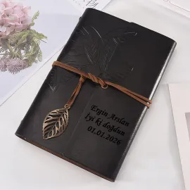 Kişiye Özel Steampunk Tüylü Divit Kalem, Anı Defteri ve Kaligrafi Seti | Mimara Hediye, Mühendise Hediye Kutusu