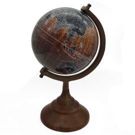 Kişiye Özel Dekoratif Yerküre Dünya Ahşap Kaideli