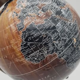 Kişiye Özel Dekoratif Yerküre Dünya Ahşap Kaideli