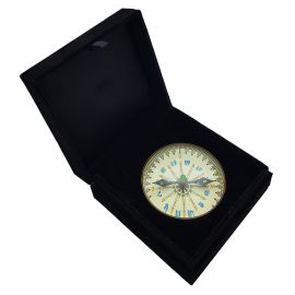 Kişiye Özel Kadife Kutulu Pirinç Bombeli Pusula