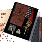 Kişiye Özel Kırmızı Tüy Kalemli Hatıra Defteri & Kaligrafi Seti - Sevgiliye Özel Hediyelik Eşya