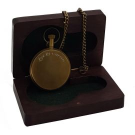 Kişiye Özel Victoria London 1876 Pirinç Köstekli Cep Saati Saniyeli ve Ahşap Kutulu Kişiye Özel Victoria London 1876 Pirinç Köstekli Cep Saati Saniyeli ve Ahşap Kutulu