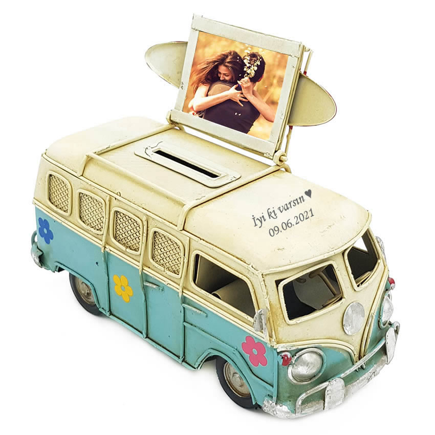 Kişiye Özel Vintage Kumbaralı VW Camper Van Minibüs