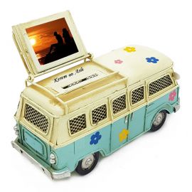 Kişiye Özel Dekoratif Kumbaralı ve Çerçeveli Vosvos Minibüs