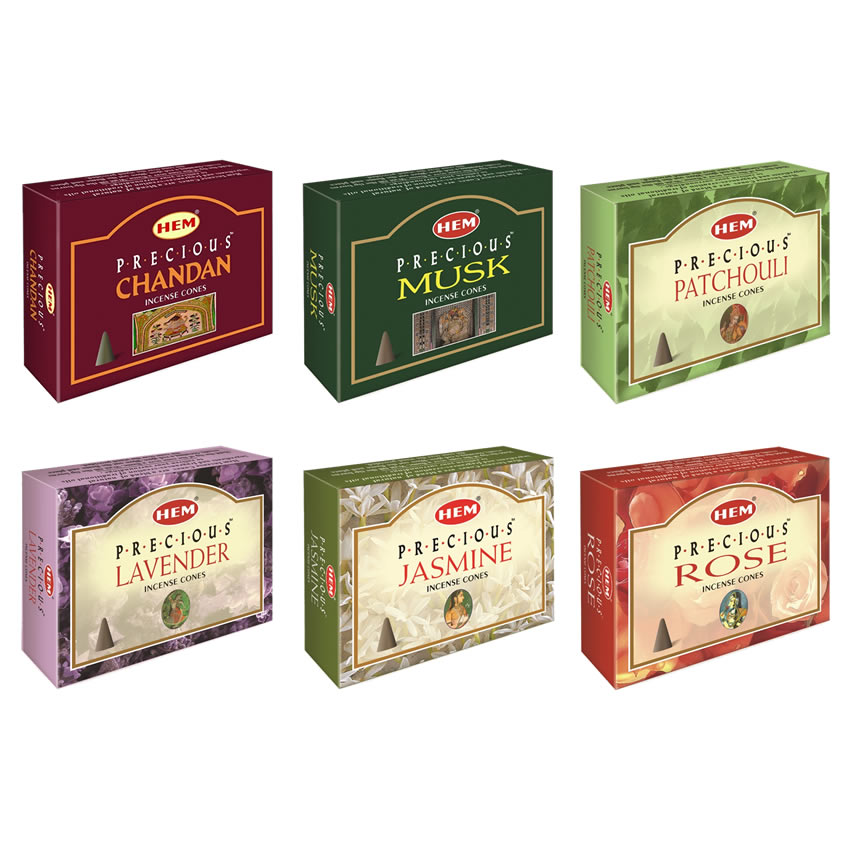 Precious Assorted Cones Karışık Konik Tütsü 12 Paket Precious Assorted Cones Karışık Konik Tütsü 12 Paket