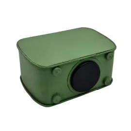 Dekoratif Metal Mini Retro Radyo Kumbara - Yeşil