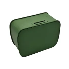 Dekoratif Metal Mini Retro Radyo Kumbara - Yeşil