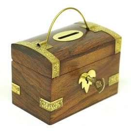 Ahşap Kilitli Kumbara