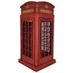 Dekoratif Kumbara - Metal London Telefon Kulübesi