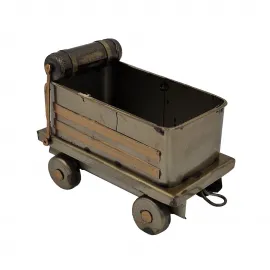 Dekoratif Metal Tender Vagonlu Buharlı Tren Lokomotif