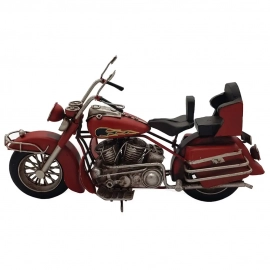 Dekoratif Metal Cruiser Motosiklet (Kırmızı)
