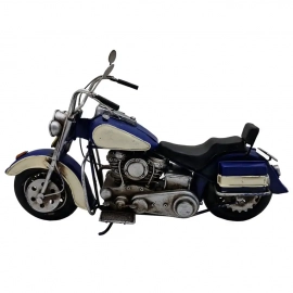 El Yapımı Eskitme Dekoratif Motosiklet Maketi - Vintage Şıklığı