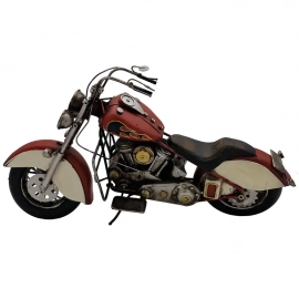 Red Indian Bats Chopper Metal Dekoratif Motosiklet - Büyük Boy