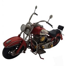 Dekoratif Metal Vintage Chopper Motosiklet Büyük Boy
