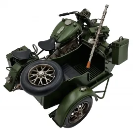 Askeri Metal Savaş Motosiklet Maketi - El Yapımı Nostaljik Biblo Askeri Metal Savaş Motosiklet Maketi - El Yapımı Nostaljik Biblo