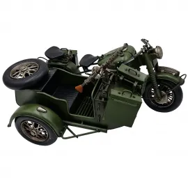 Askeri Metal Savaş Motosiklet Maketi - El Yapımı Nostaljik Biblo Askeri Metal Savaş Motosiklet Maketi - El Yapımı Nostaljik Biblo