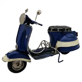Midnight Metal Dekoratif Vespa Scooter Biblo