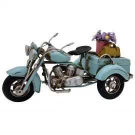 Vintage Metal El Yapımı Dekoratif Tricycle Motosiklet Biblo Vintage Metal El Yapımı Dekoratif Tricycle Motosiklet Biblo