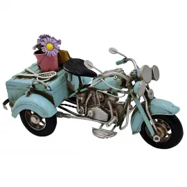 Vintage Metal El Yapımı Dekoratif Tricycle Motosiklet Biblo Vintage Metal El Yapımı Dekoratif Tricycle Motosiklet Biblo