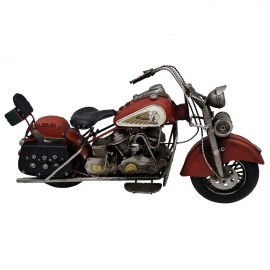 Red Indian Scarlet Metal Chopper Dekoratif Motosiklet - Büyük Boy