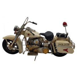 Dekoratif Nostaljik Metal Polis Motosikleti