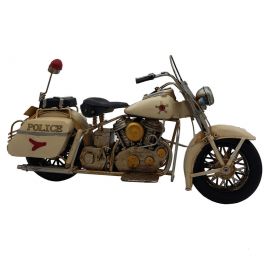 Dekoratif Nostaljik Metal Polis Motosikleti