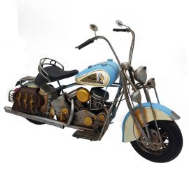 Dekoratif Metal Çantalı Chopper Motosiklet
