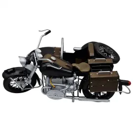 1926 Sidecar Metal Sepetli Dekoratif Motosiklet