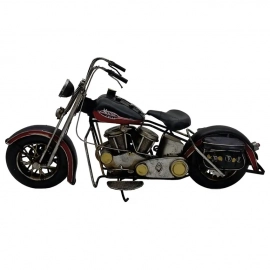 Black Street Rusty Metal Chopper Dekoratif Motosiklet