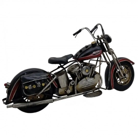 Black Street Rusty Metal Chopper Dekoratif Motosiklet
