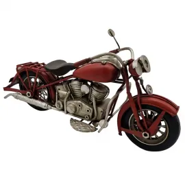 Crimson Blaze Metal El Yapımı Dekoratif Motosiklet