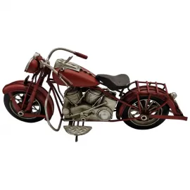 Crimson Blaze Metal El Yapımı Dekoratif Motosiklet