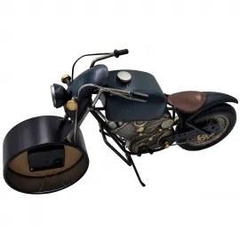 Dekoratif Metal Motosiklet Masa Saati | Ofis ve Ev İçin Masaüstü Aksesuar | Erkeğe Hediye