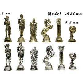 Satranç Takımı Mermer Desenli Zamak Taşlı (Large)