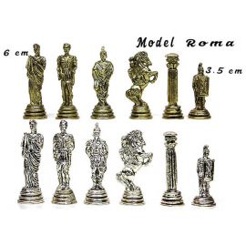 Satranç Takımı Mermer Desenli Zamak Taşlı (Large)