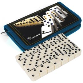 Domino Oyunu 28 Büyük Taşlı 2-4 Kişilik Çantalı Oyun Seti