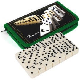 Domino Oyunu 28 Büyük Taşlı 2-4 Kişilik Çantalı Oyun Seti