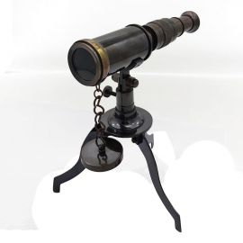 Dekoratif Vintage Pirinç Teleskop (Küçük Boy)