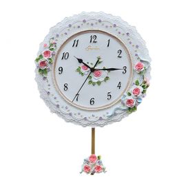 Garden Sarkaçlı Beyaz Duvar Saati