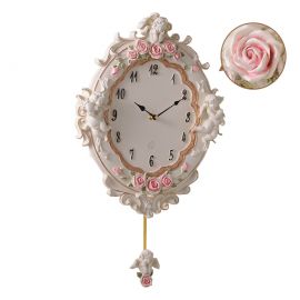 Modern Melekli ve Sarkaçlı Duvar Saati