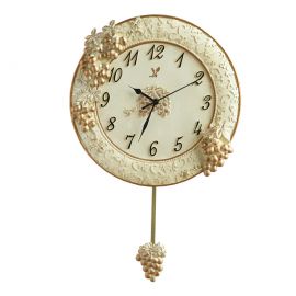 Üzüm Salkımlı Polyester Duvar Saati 2 Renk