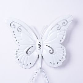 Askılı Kelebekli Metal Duvar Saati