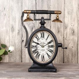 Telefon Formlu Antika Masa Saati