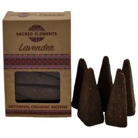 Sacred Elements Lavender Artisanal Organik Jumbo Koni Tütsü - 5 Adet