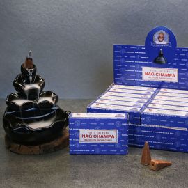 Satya Nag Champa Geri Akışlı Organik Tütsü 10 Adet